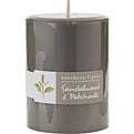 Sandalwood & Patchouli One Pillar Candle. for unisex