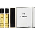 Chanel #5 Set-Eau De Parfum Spray Refillable 0.7 oz & Two Eau De Parfum Refills 0.7 oz for women