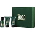 Dsquared2 Wood Green Eau De Toilette Spray 1.7 oz & Aftershave Balm 1.7 oz & Shower Gel 1.7 oz for men