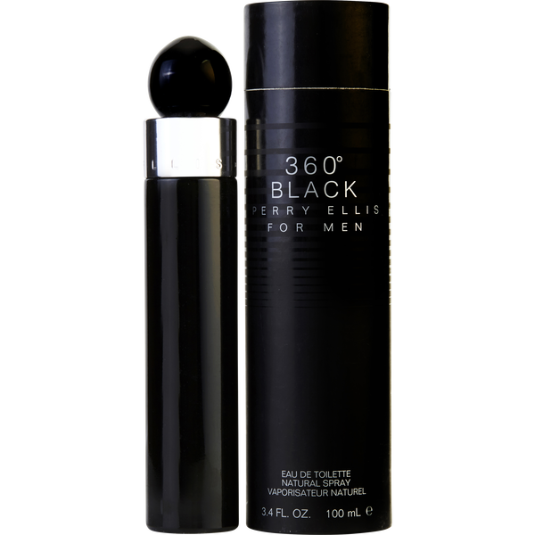 Perry Ellis 360 Black Eau De Toilette Spray 3.4 oz