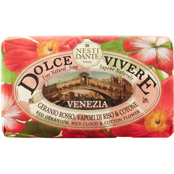 Nesti Dante by Nesti Dante, Dolce Vivere Fine Natural Soap - Venezia - Red Geranium, Rice Cloud & Cotton Flower 250g/8.8oz