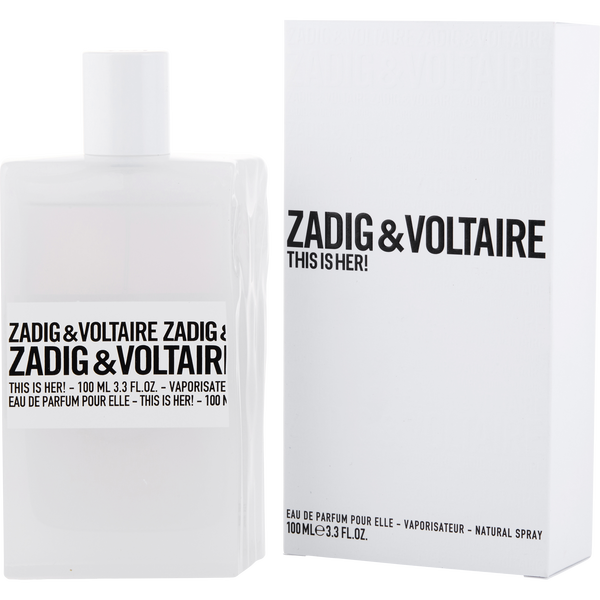 Zadig & Voltaire This Is Her! by Zadig & Voltaire, Eau De Parfum Refillable Spray 3.3 oz, image 1 of 2