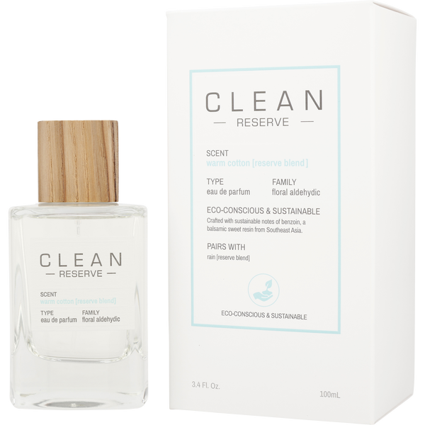 Clean Reserve Warm Cotton by Clean, Eau De Parfum Spray 3.4 oz, image 1 of 2