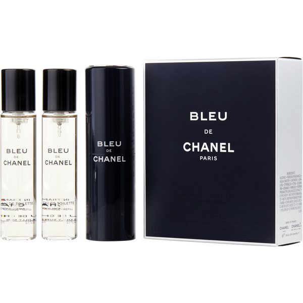 Bleu De Chanel by Chanel, Set-Eau De Toilette Spray Refillable 0.7 oz & Two Eau De Toilette Spray Refills 0.7 oz Each, image 1 of 2