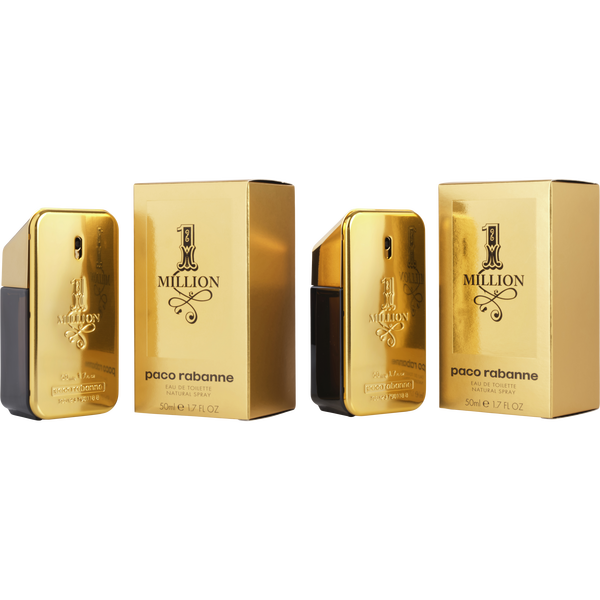Paco Rabanne 1 Million by Paco Rabanne, Eau De Toilette Spray 1.7 oz (Duo Pack)