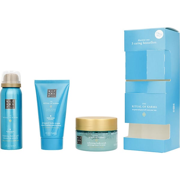 Rituals by Rituals, The Ritual Of Karma Set: Foaming Shower Gel 1.7oz + Body Scrub 4.2oz + Body Cream 2.3oz --3pcs