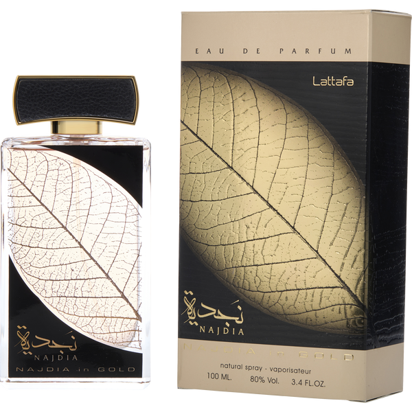 Lattafa Najdia In Gold by Lattafa, Eau De Parfum Spray 3.4 oz, image 1 of 2