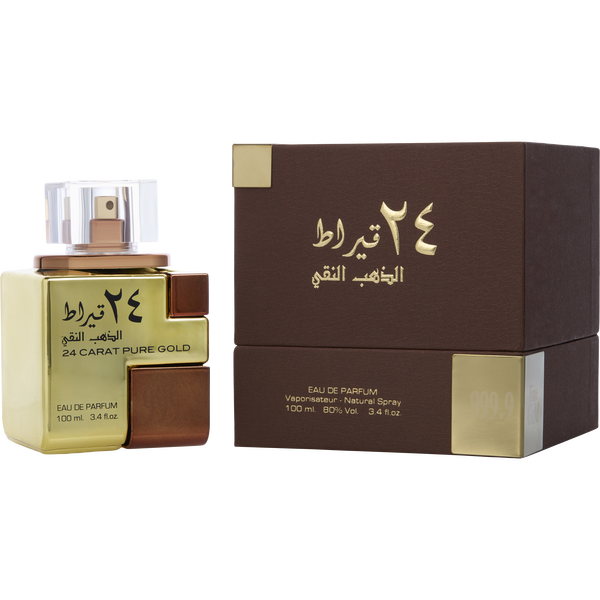 Lattafa 24 Carat Pure Gold by Lattafa, Eau De Parfum Spray 3.4 oz, image 1 of 2