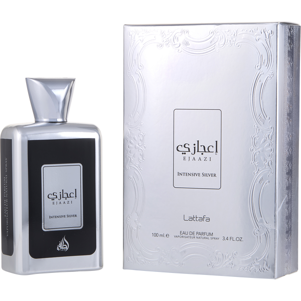 Lattafa Ejaazi Intensive Silver by Lattafa, Eau De Parfum Spray 3.4 oz, image 1 of 2