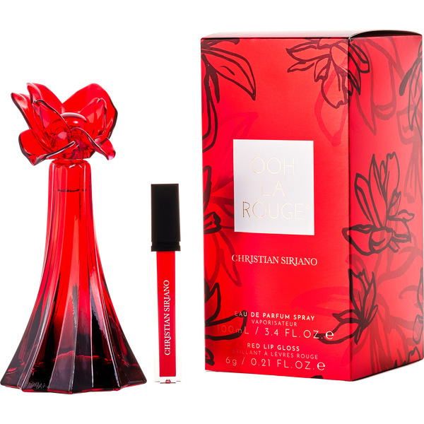 Christian Siriano Ooh La Rouge by Christian Siriano, Eau De Parfum Spray 3.4 oz & Lip Gloss