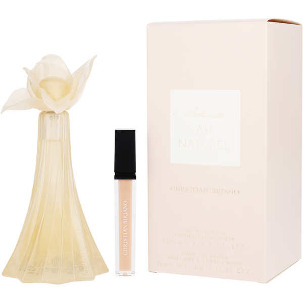 Christian Siriano Silhouette Au Naturel by Christian Siriano, Eau De Parfum Spray 3.4 oz & Lip Gloss
