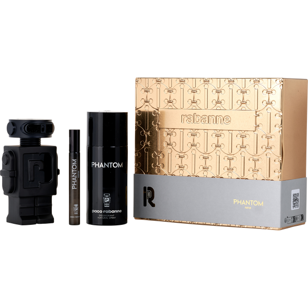 Paco Rabanne Phantom Parfum by Paco Rabanne, Parfum Spray 3.4 oz & Deodorant Spray 5 oz & Parfum Spray 0.34 oz Mini