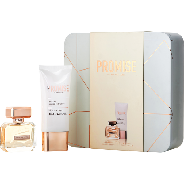 Promise By Jennifer Lopez by Jennifer Lopez, Set-Eau De Parfum Spray 1 oz & Body Lotion 2.5 oz & Tin