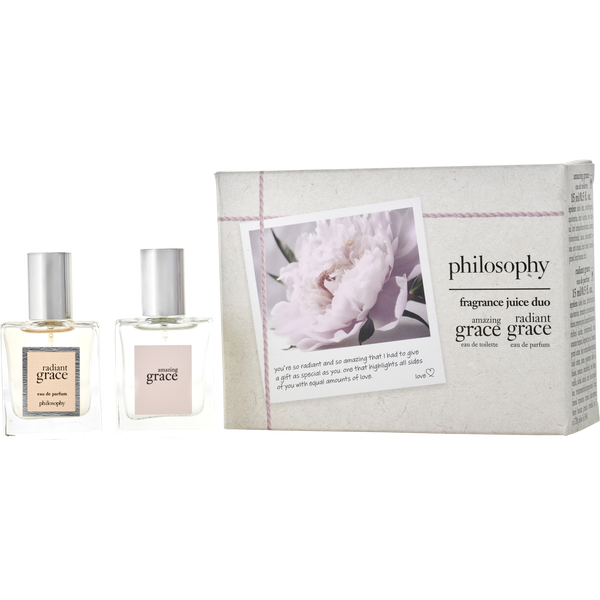 Philosophy Variety by Philosophy, 2 Piece Discovery Set With Amazing Grace Eau De Toilette & Radiant Grace Eau De Parfum And Both Are 0.5 oz Spray
