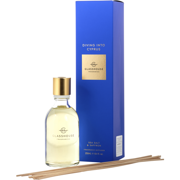 Glasshouse Diving Into Cyprus Fragrance Diffuser 8.4 oz