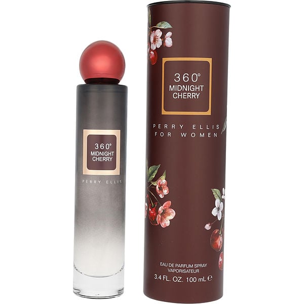 Perry Ellis 360 Midnight Cherry by Perry Ellis, Eau De Parfum Spray 3.4 oz