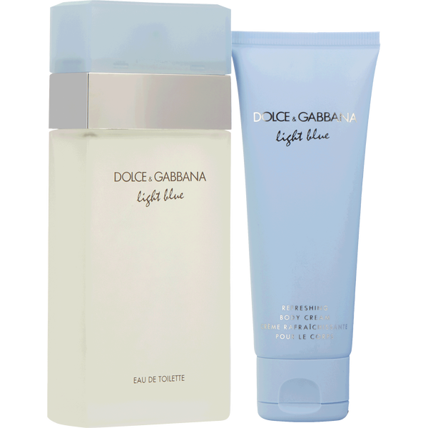 D & G Light Blue Eau De Toilette Spray 3.3 oz & Body Cream 2.5 oz