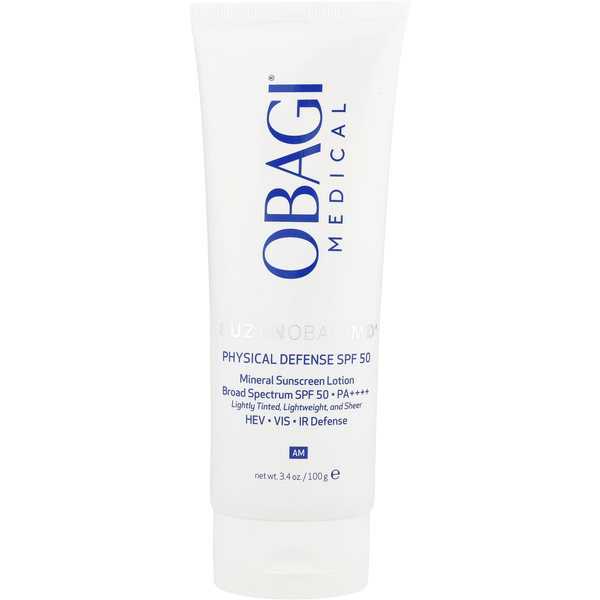 Obagi by Obagi, Suzanobagimd Physical Defense Broad Spectrum Mineral Sunscreen Spf 50 Pa+++ (Lightly Tinted, Lightweight, & Sheer) 96.3g/3.4oz