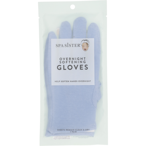Spa Accessories Overnight Softening Gloves - Blue
