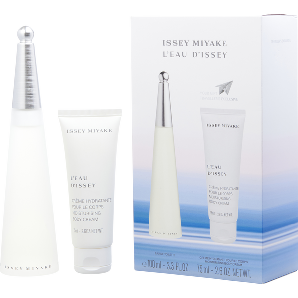 L'Eau d'Issey by Issey Miyake, Eau De Toilette Spray 3.3 oz & Body Cream 2.6 oz (Travel Offer)