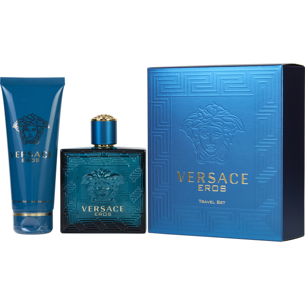Versace Eros by Gianni Versace, Eau De Toilette Spray 3.4 oz & Shower Gel 3.4 oz (Travel Offer)