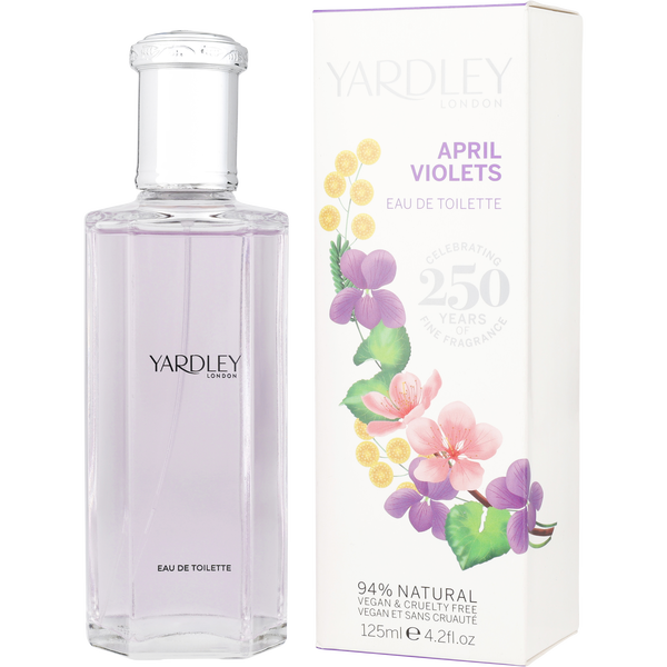 Yardley April Violets by Yardley, Eau De Toilette Spray (New Packaging) 4.2 oz, image 1 of 2