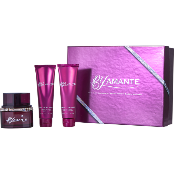 Daddy Yankee Dyamante by Daddy Yankee, Eau De Parfum Spray 3.4 oz & Body Lotion 3 oz & Shower Gel 3 oz & Bracelet