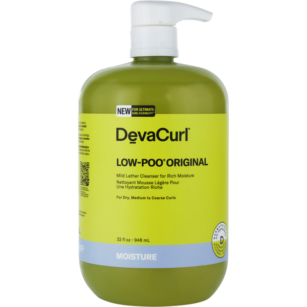 Deva Curl Low Poo Original Mild Lather Cleanser 32 oz (Packaging May Vary)