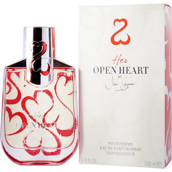 Her Open Heart by Jane Seymour, Eau De Parfum Spray 3.4 oz & Jewelry Roll