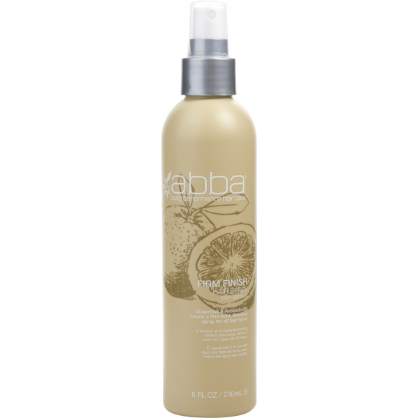 Abba by Abba Pure & Natural Hair Care, Firm Finish Hair Spray Non Aerosol (New Packaging) 8 oz