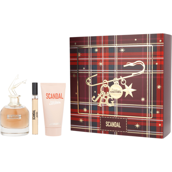 Jean Paul Gaultier Scandal by Jean Paul Gaultier, Eau De Parfum Spray 2.7 oz & Body Lotion 2.5 oz & Eau De Parfum Spray 0.34 oz Mini, image 1 of 2