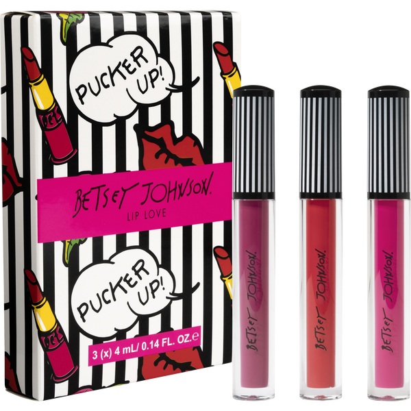 Lip Love by Betsey Johnson, Long Lasting Matte Liquid Lip Color 3x 4ml/0.14 Fl oz