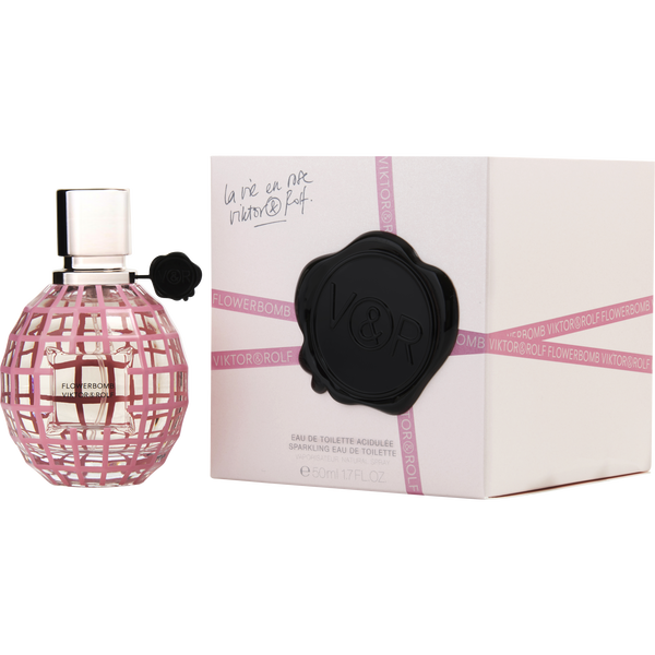 Flowerbomb La Vie En Rose by Viktor & Rolf, Sparkling Eau De Toilette Spray (2018 Summer Edition) 1.7 oz, image 1 of 2