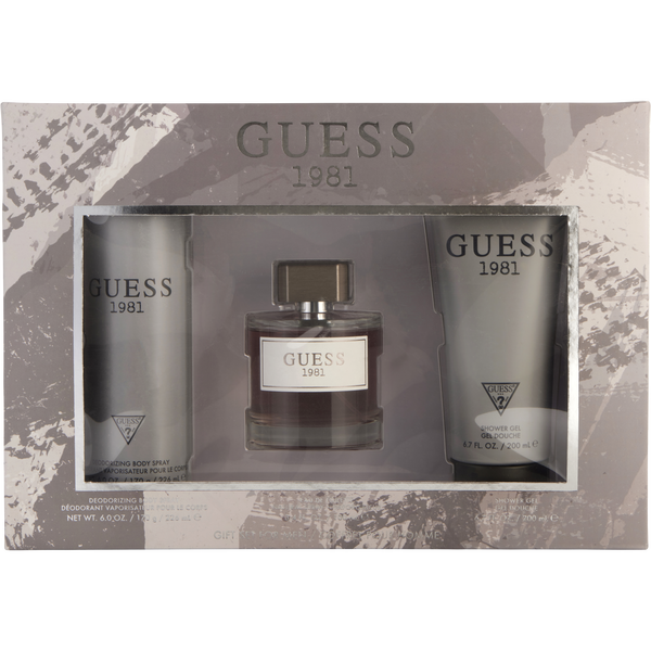 Guess 1981 by Guess, Eau De Toilette Spray 3.4 oz & Shower Gel 6.7 oz & Body Spray 6 oz