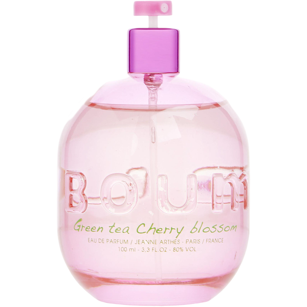 Boum Green Tea Cherry Blossom by Jeanne Arthes, Eau De Parfum Spray 3.3 oz Tester