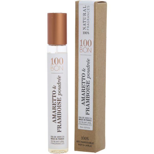 100bon Amaretto & Framboise Poudree by 100bon, Eau De Cologne Refillable Spray 0.5 oz