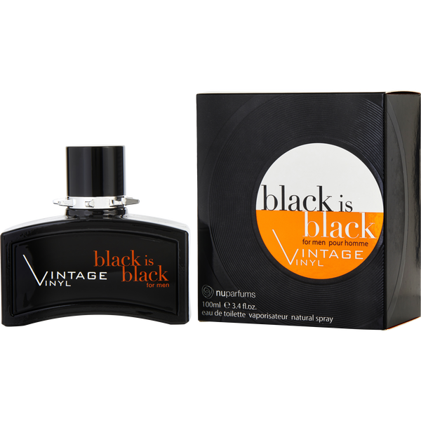 Black Is Black Vintage Vinyl by Nuparfums, Eau De Toilette Spray 3.4 oz