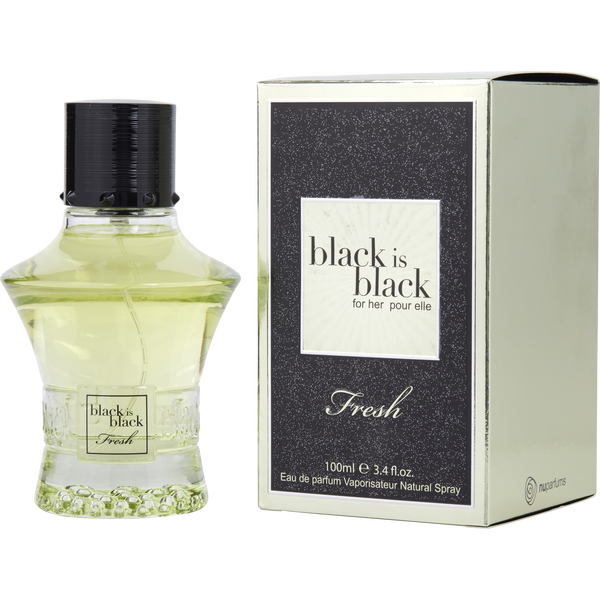 Black Is Black Fresh by Nuparfums, Eau De Parfum Spray 3.4 oz