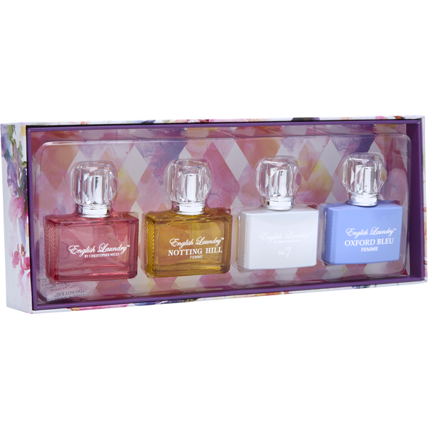 English Laundry Variety by English Laundry, 4 Piece Womens Variety With Notting Hill & Oxford Bleu & Signature & No. 7 And All Are Eau De Parfum 0.68 oz