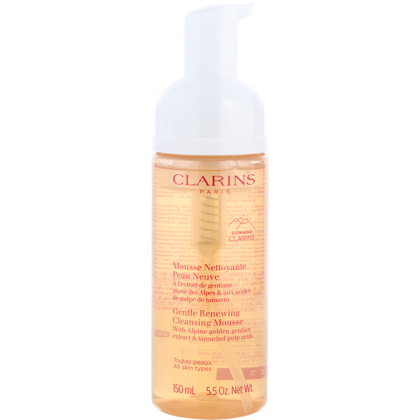 Clarins by Clarins, Gentle Renewing Cleansing Mousse With Alpine Golden Gentian Extract & Tamarind Pulp Acids All Skin Types 150ml/5.5oz