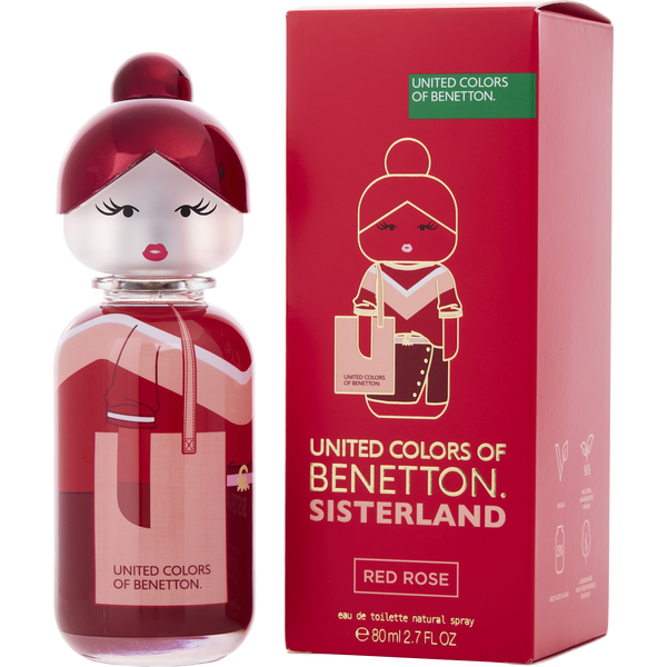 Benetton Sisterland Red Rose by Benetton, Eau De Toilette Spray 2.7 oz