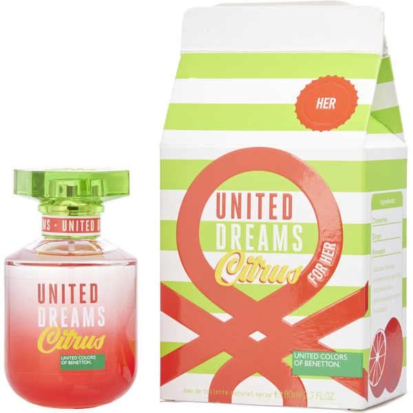 Benetton United Dreams Citrus by Benetton, Eau De Toilette Spray 2.7 oz