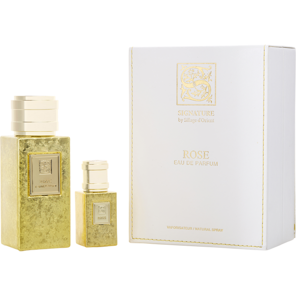 Signature Rose by Sillage d'Orient, Eau De Parfum Spray 3.3 oz & Eau De Parfum Spray 0.5 oz & Funnel