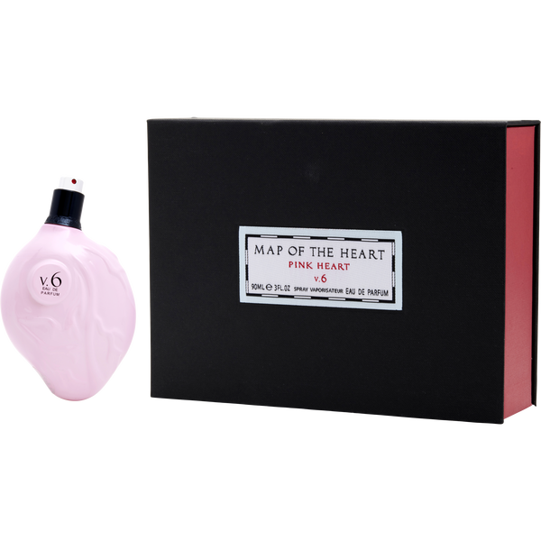 Map Of The Heart V.6 Pink Heart by Map Of The Heart, Eau De Parfum Spray 3 oz