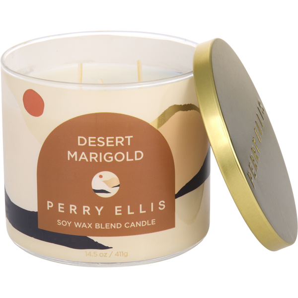 Perry Ellis Desert Marigold by Perry Ellis, Scented Candle 14.5 oz