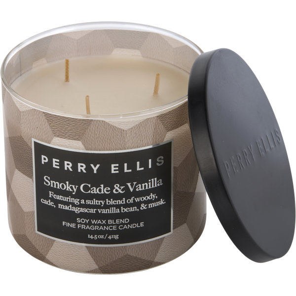 Perry Ellis Smoky Cade & Vanilla by Perry Ellis, Scented Candle 14.5 oz