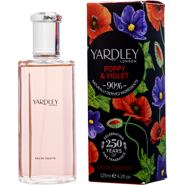 Yardley Poppy & Violet Eau De Toilette Spray 4.2 oz
