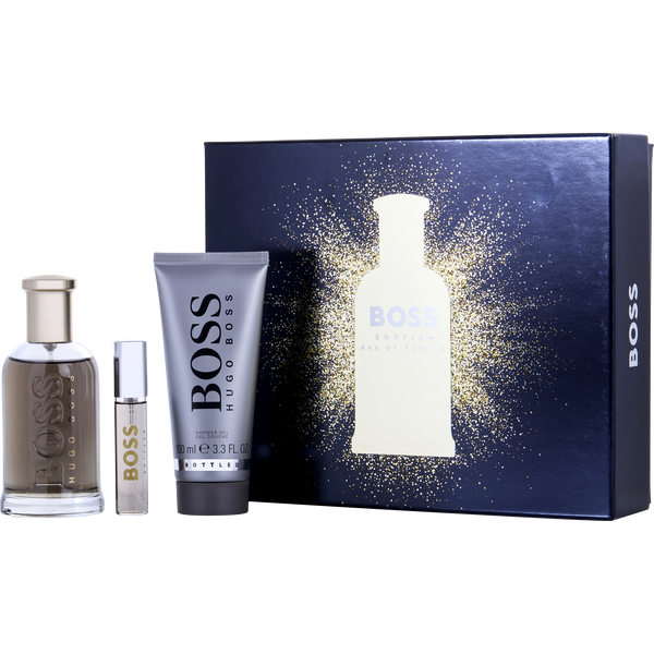 Boss #6 by Hugo Boss, Eau De Parfum Spray 3.3 oz & Shower Gel 3.3 oz & Eau De Parfum Spray 0.33 oz Mini
