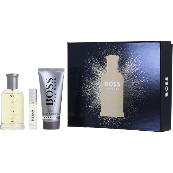 Boss #6 by Hugo Boss, Eau De Toilette Spray 3.3 oz & Shower Gel 3.3 oz & Eau De Toilette Spray 0.33 oz Mini