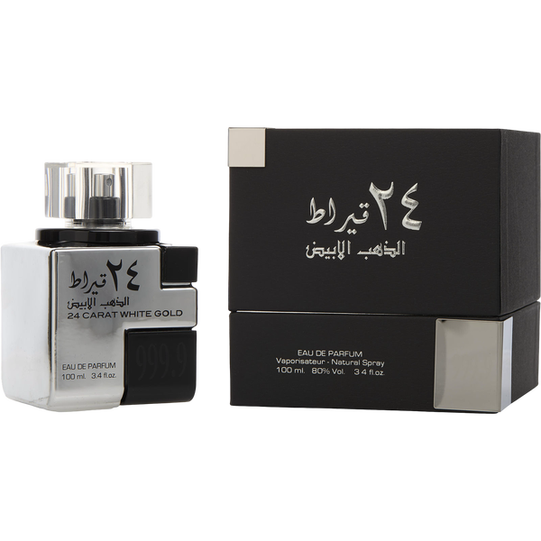 Lattafa 24 Carat White Gold by Lattafa, Eau De Parfum Spray 3.4 oz, image 1 of 2